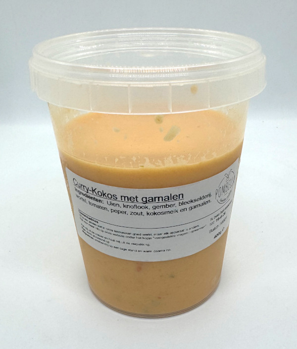 Curry-kokos met garnalen (volwassen)